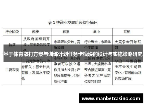 基于体育散打方案与训练计划任务卡模块的设计与实施策略研究